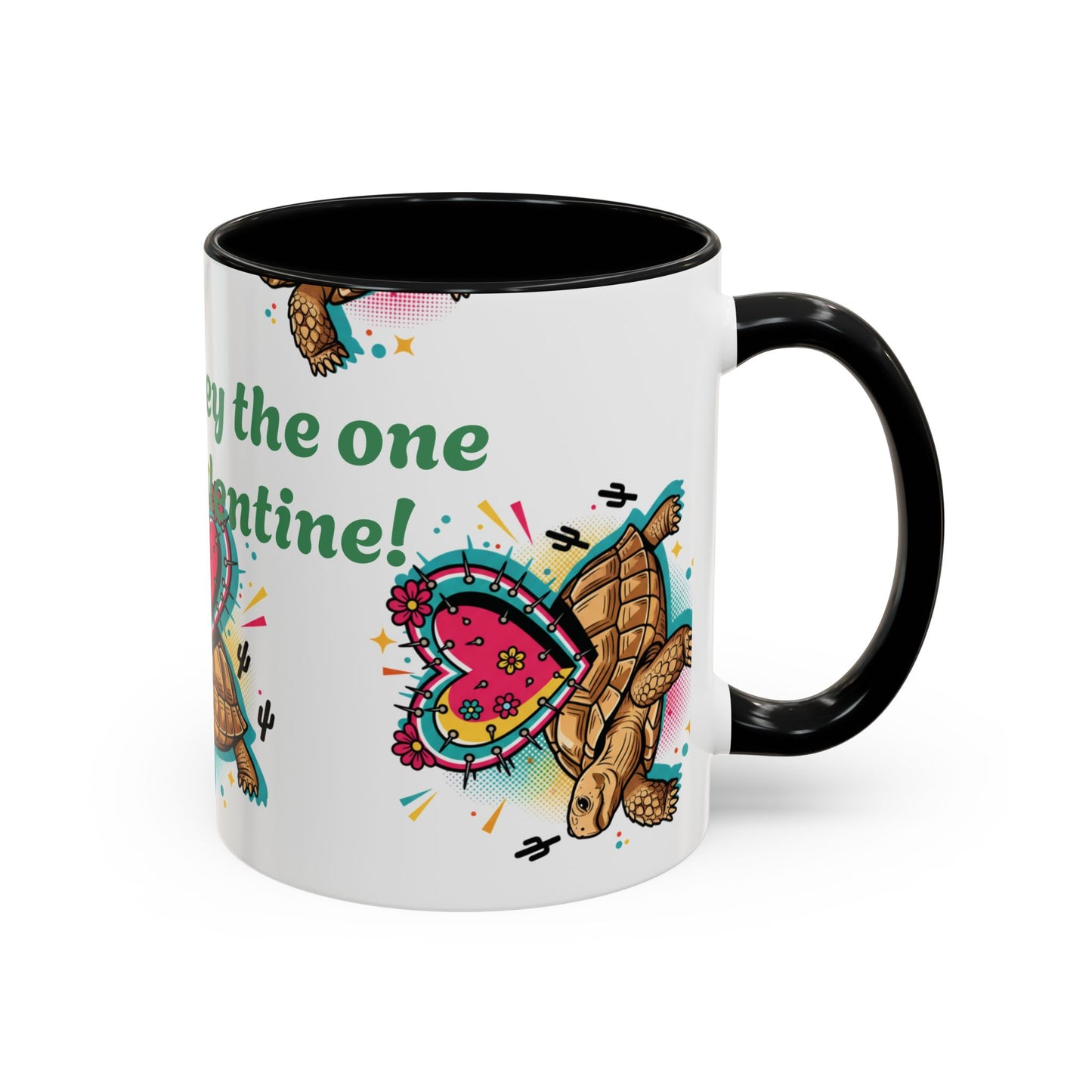 Turtle Valentine Coffee Mug — "You're turtley the one for me" Accent Mug