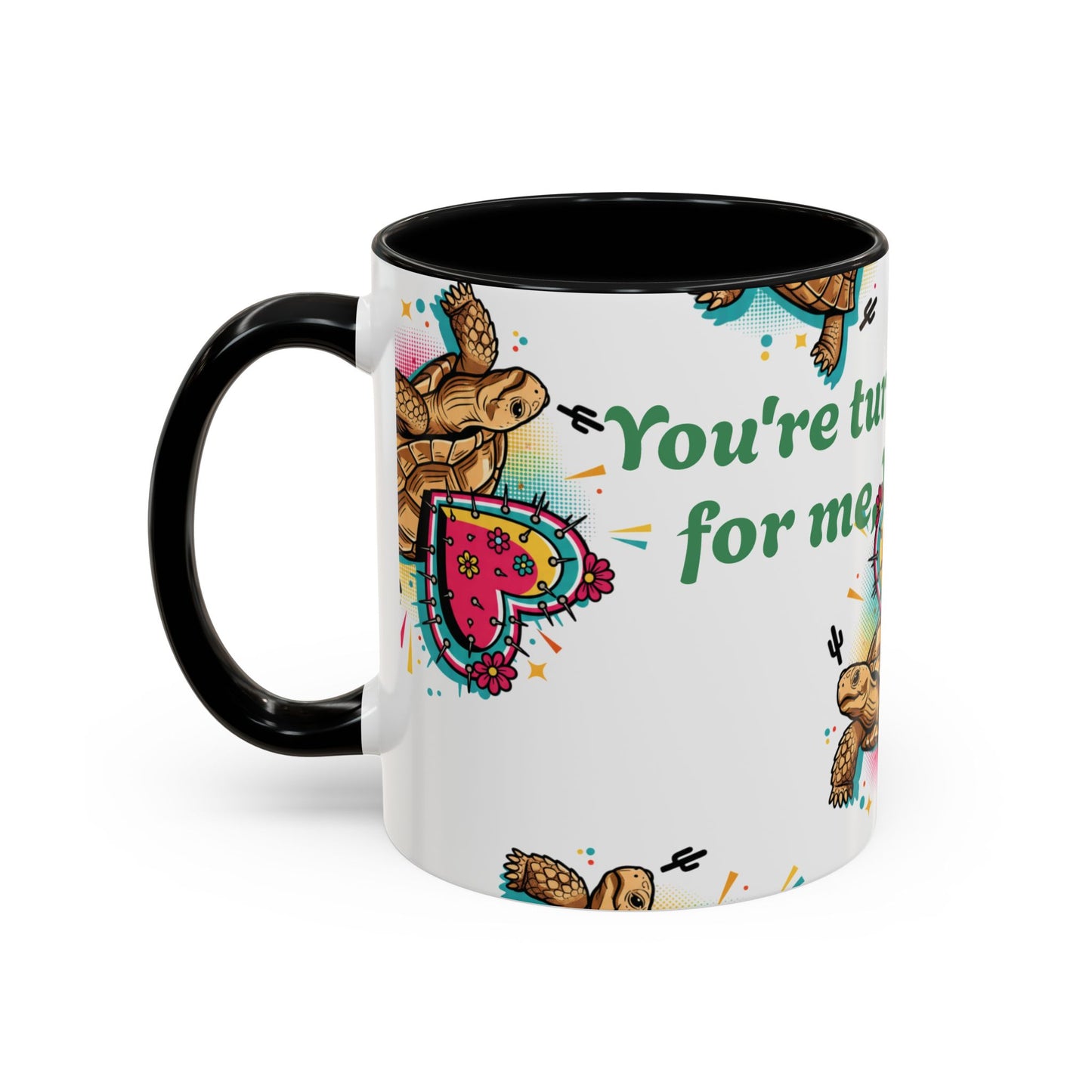 Turtle Valentine Coffee Mug — "You're turtley the one for me" Accent Mug