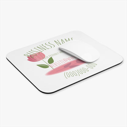 Floral Business Mouse Pad — Customizable Office Desk Mat with Tulip Design