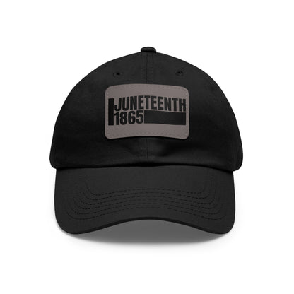 Special Edition Juneteenth Hat with Leather Patch, Summer Accessory, Unisex Cap, Celebration Hat, Gift for Dad, Black History Month