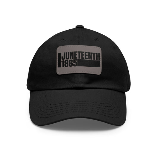 Special Edition Juneteenth Hat with Leather Patch, Summer Accessory, Unisex Cap, Celebration Hat, Gift for Dad, Black History Month