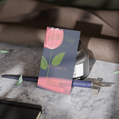 Floral Boutique Business Cards — Pink Tulip Design for Florists & Small Shops