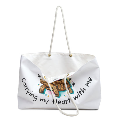 Weekender Bag — "Carrying My Heart With Me" Turtle Travel Tote