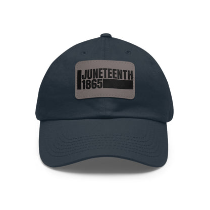 Special Edition Juneteenth Hat with Leather Patch, Summer Accessory, Unisex Cap, Celebration Hat, Gift for Dad, Black History Month