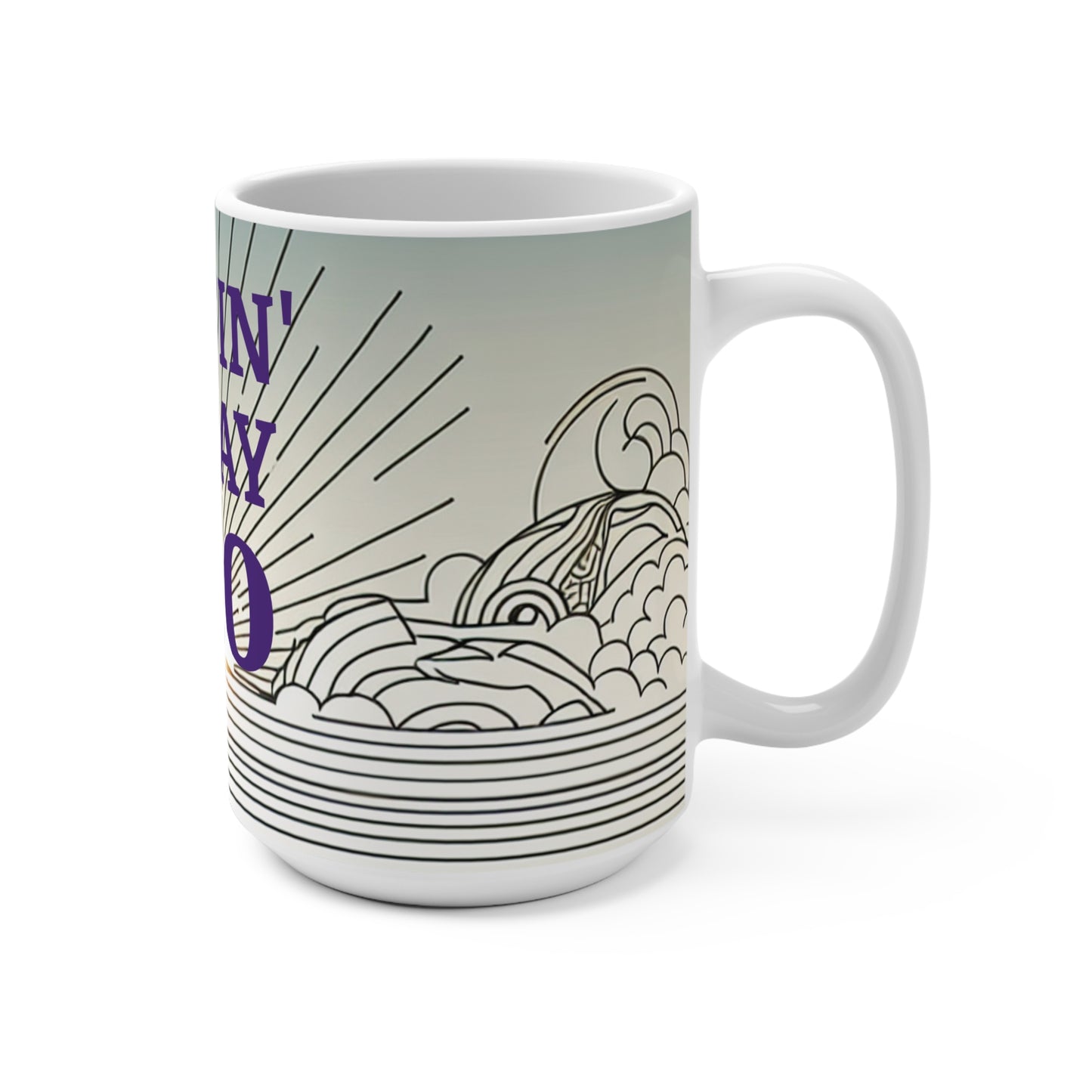 40th Birthday Cruisin' Mug, Fun 15oz Coffee Cup, Celebration Gift for Him/Her, Milestone Birthday Present, Humor and Joy