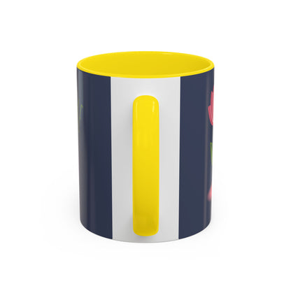 Custom Business Coffee Mug — Personalized Floral Accent Mug with Website & Contact