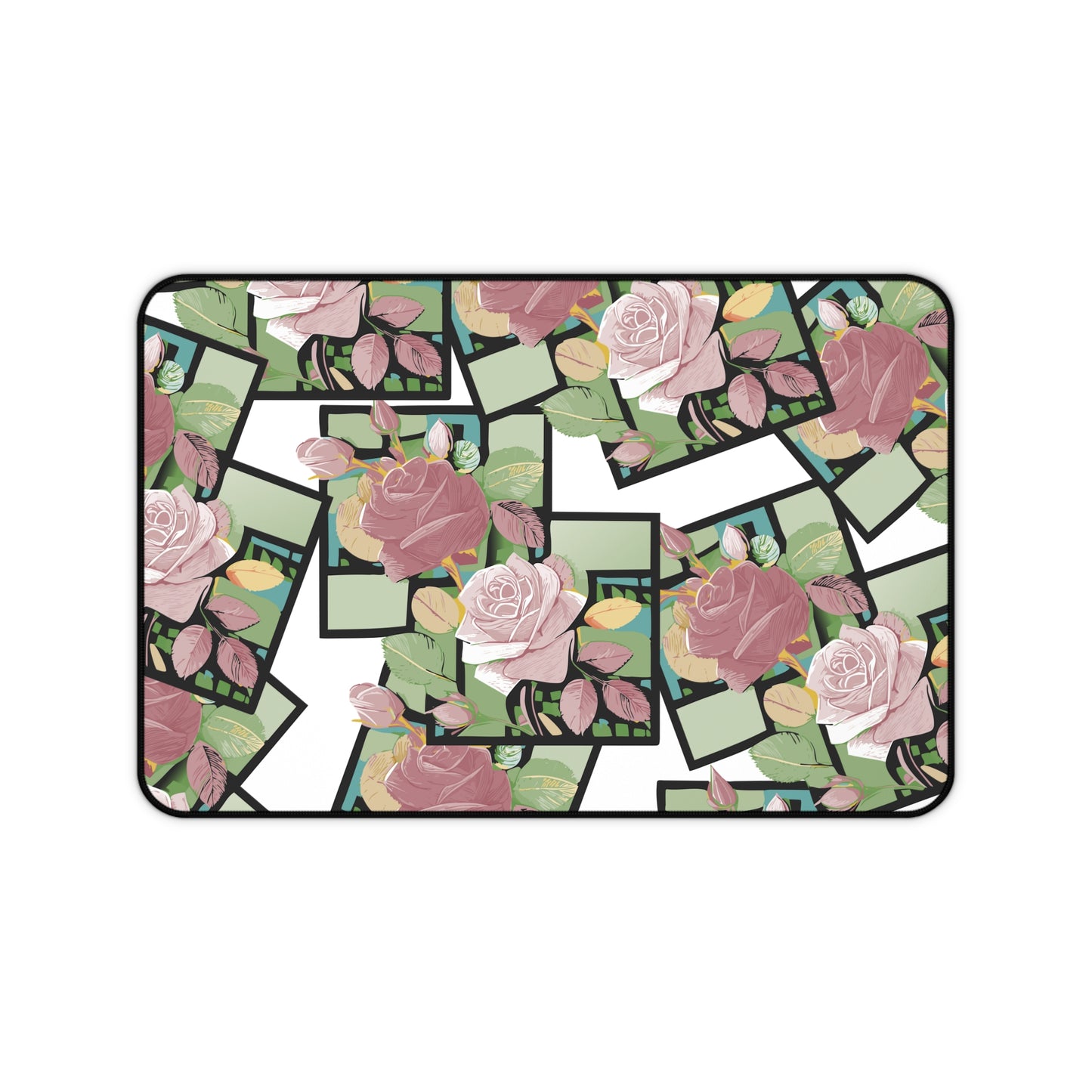 Floral Desk Mat - Eco-Friendly Workspace Decor, Office Gift for Her, Home Office Accessories, Desk Protector, Rose Pattern