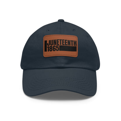 Special Edition Juneteenth Hat with Leather Patch, Summer Accessory, Unisex Cap, Celebration Hat, Gift for Dad, Black History Month