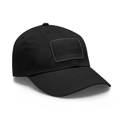Special Edition Juneteenth Hat with Leather Patch, Summer Accessory, Unisex Cap, Celebration Hat, Gift for Dad, Black History Month