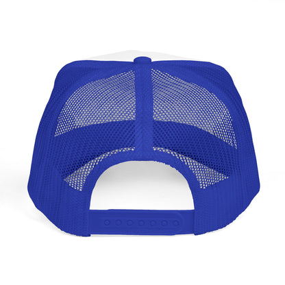 MJAD DTU9 Trucker Cap — Vintage Script Retro Mesh Baseball Hat